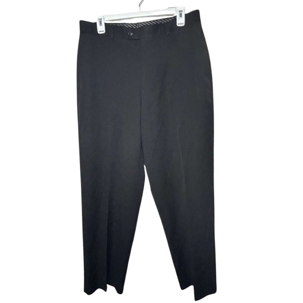 Pronto Uomo 100% Wool Pants Men's Size 34 Black Formal Dress Pants